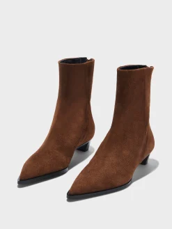 Outlet Aeyde Harriet Suede Ankle Boots Brown Suede