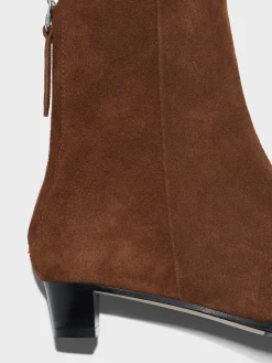 Outlet Aeyde Harriet Suede Ankle Boots Brown Suede