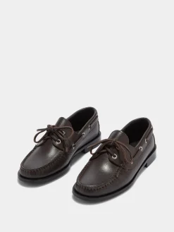 Hot Aeyde Harris Leather Moccasin Flats Moka Calf
