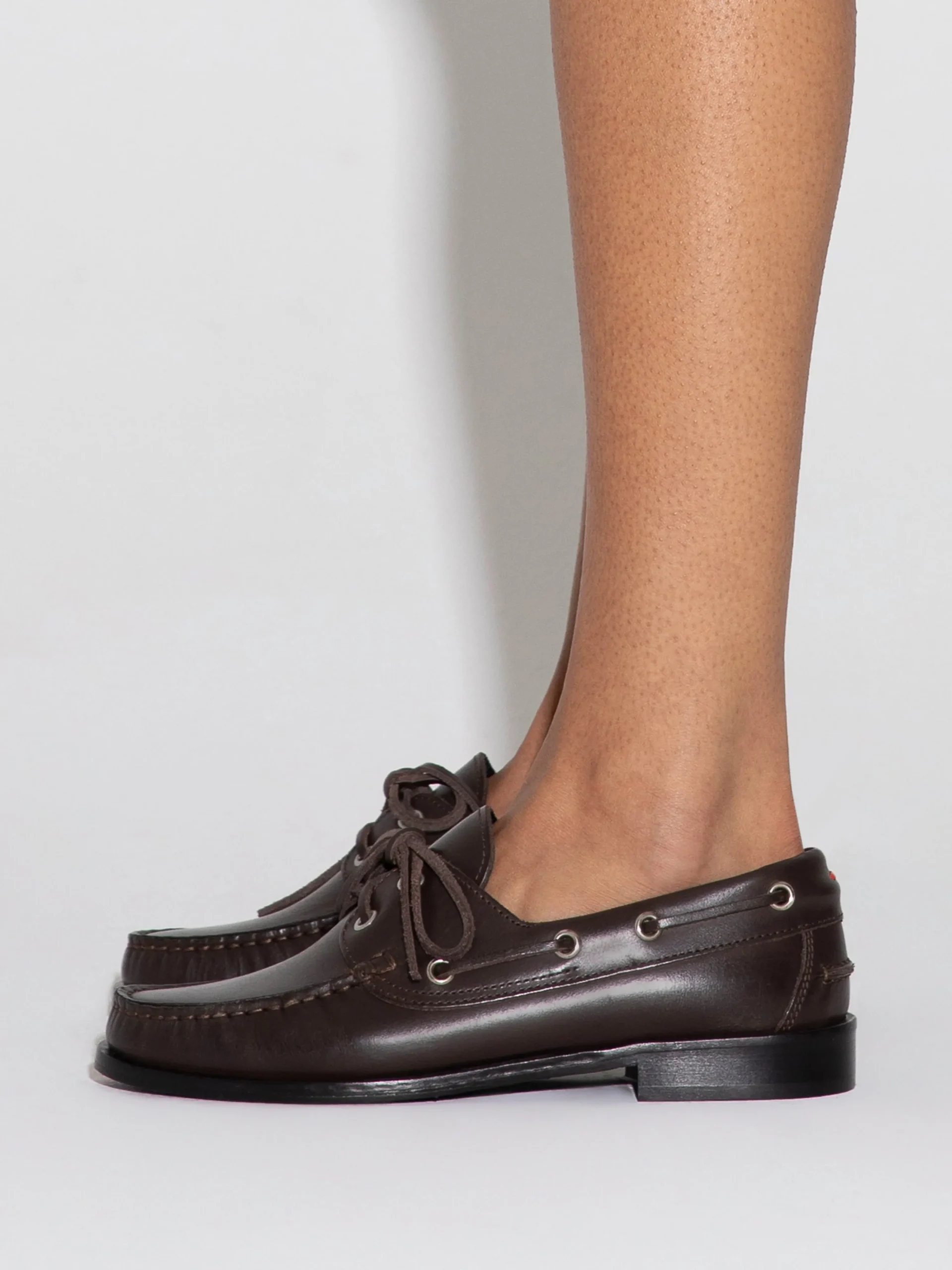 Hot Aeyde Harris Leather Moccasin Flats Moka Calf