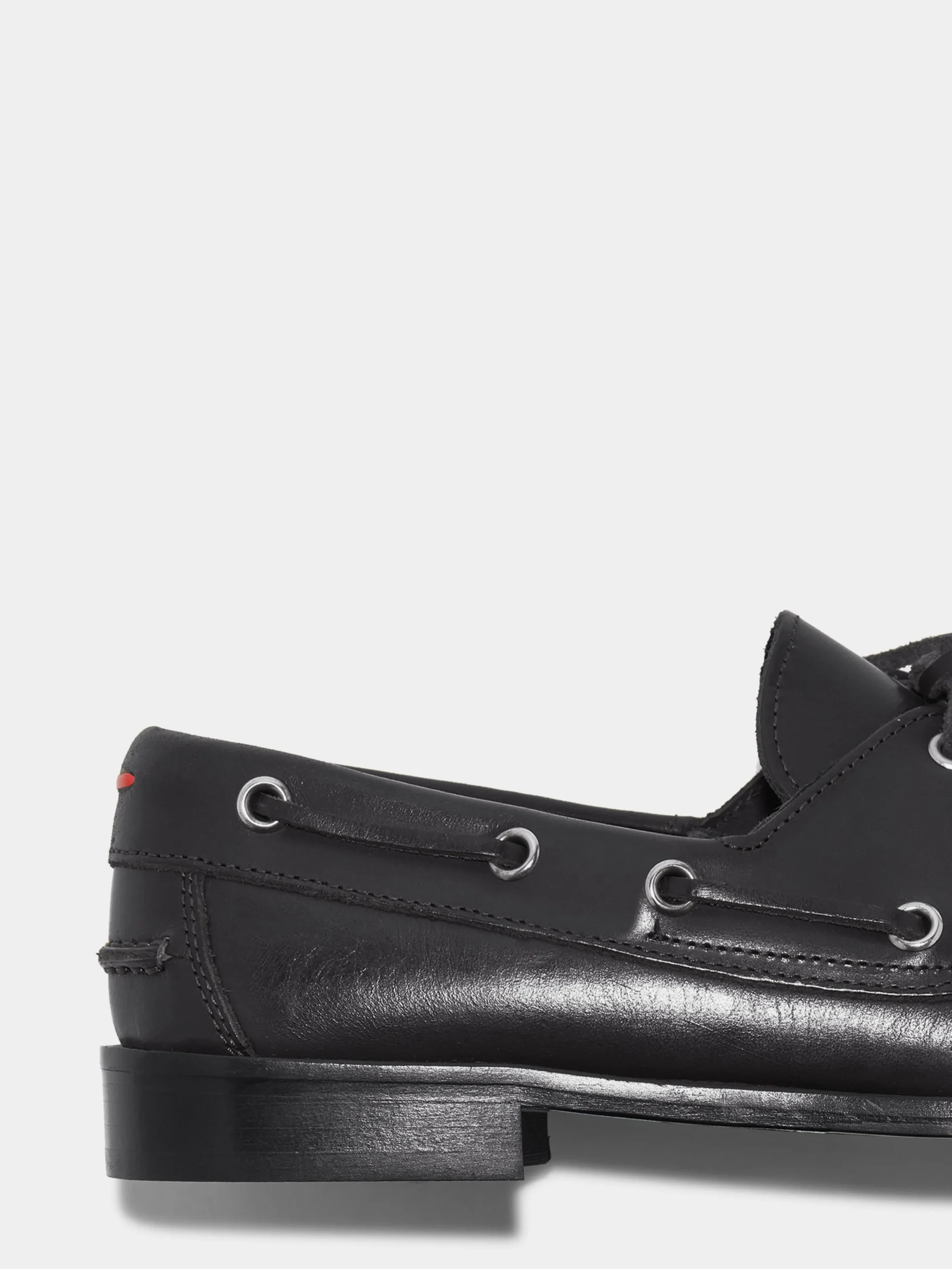 Clearance Aeyde Harris Leather Moccasin Flats Black Calf