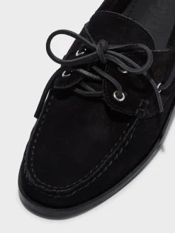 Outlet Aeyde Harris Suede Mocassin Flats Black Suede