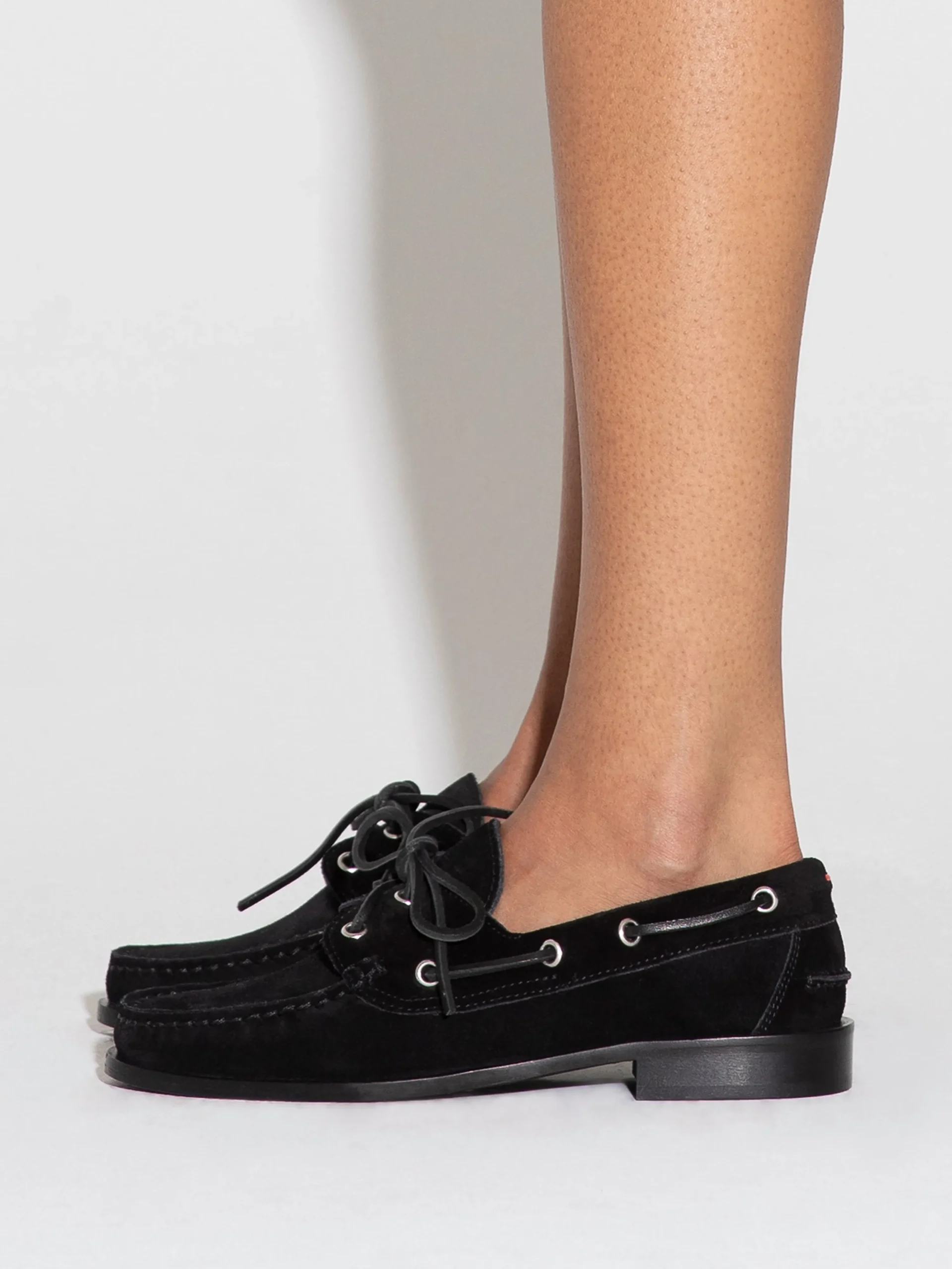 Outlet Aeyde Harris Suede Mocassin Flats Black Suede