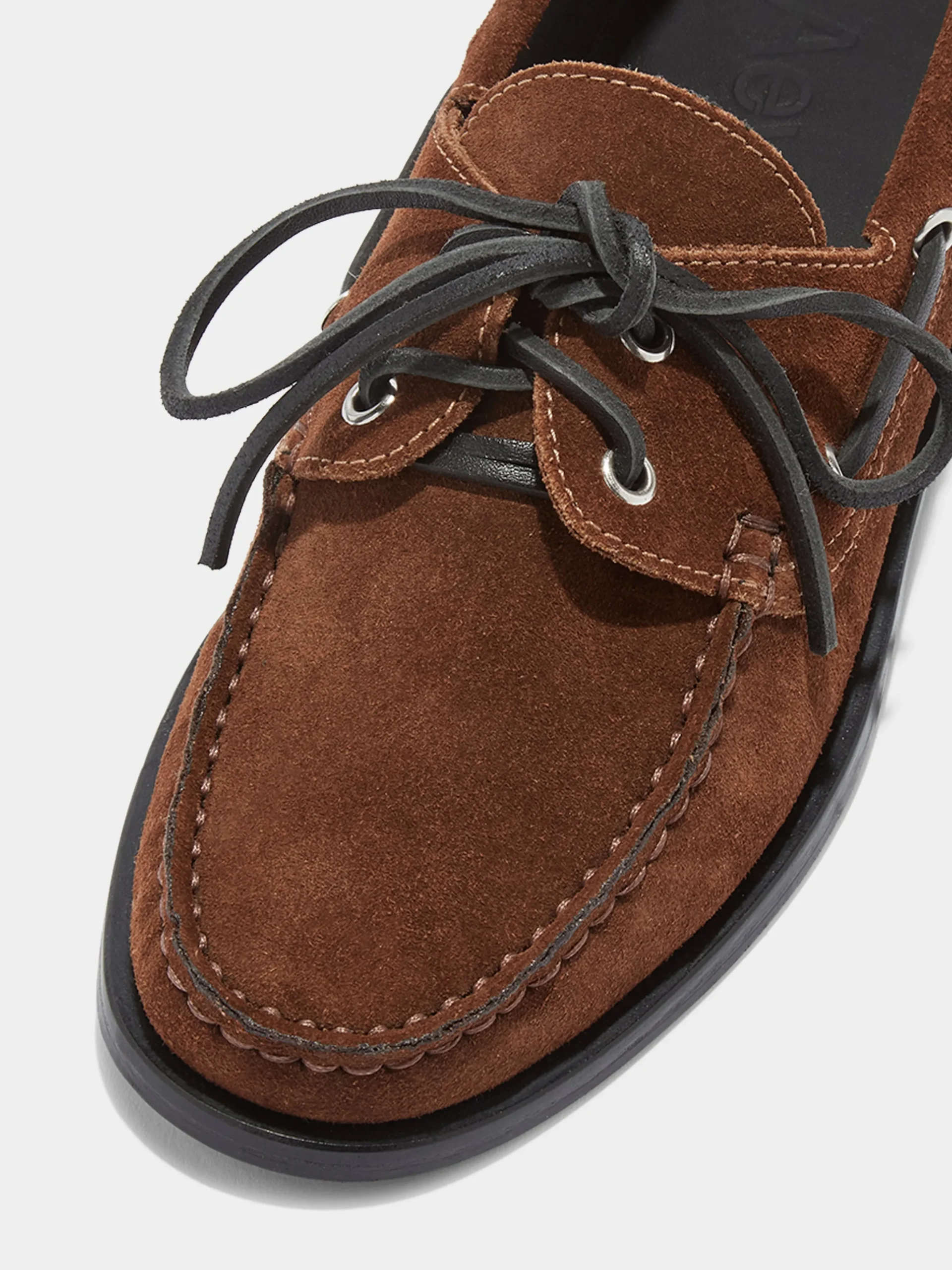 Clearance Aeyde Harris Suede Mocassin Flats Brown Suede