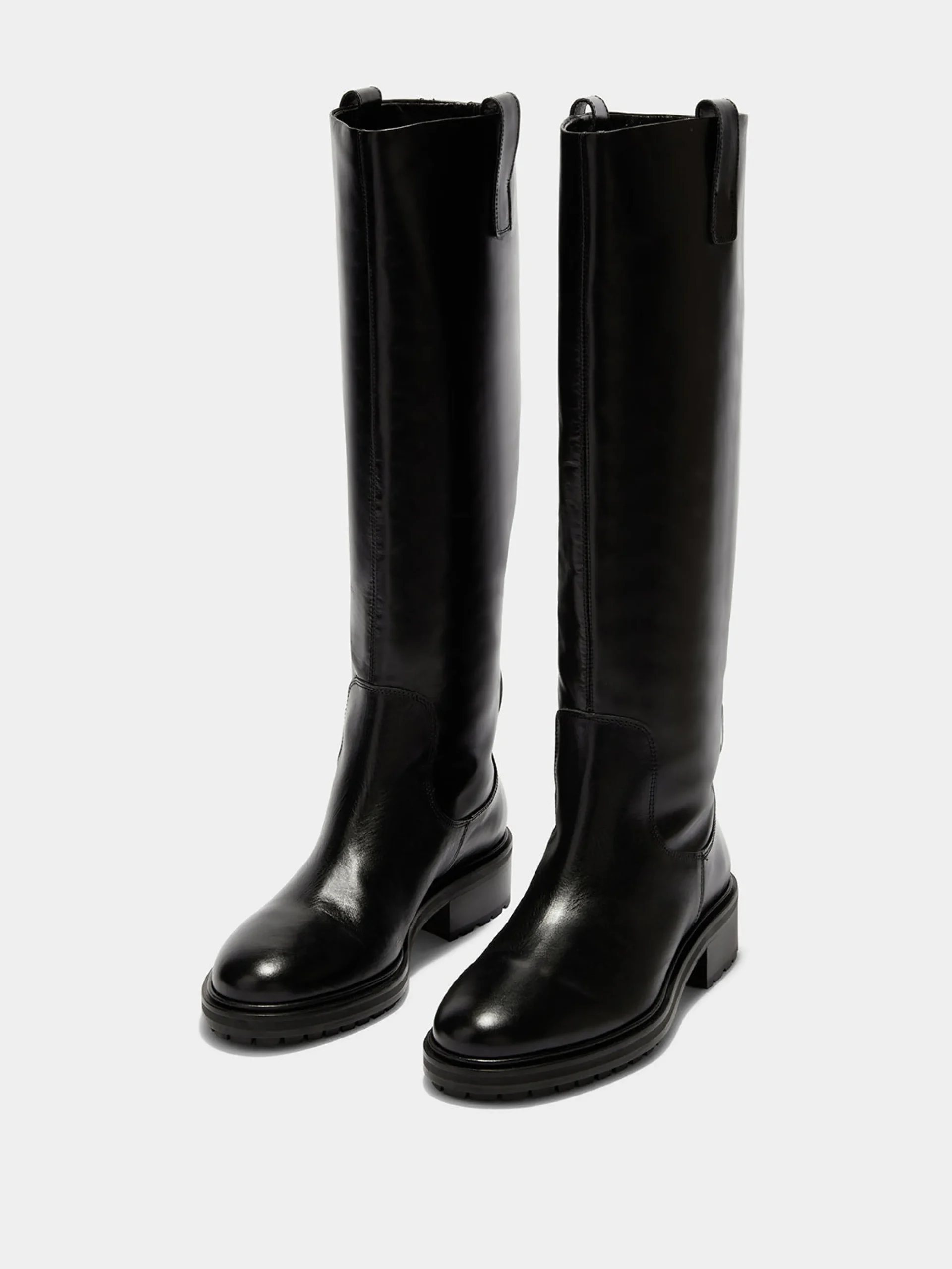 Fashion Aeyde Henry Leather Knee-High Boots Black Calf