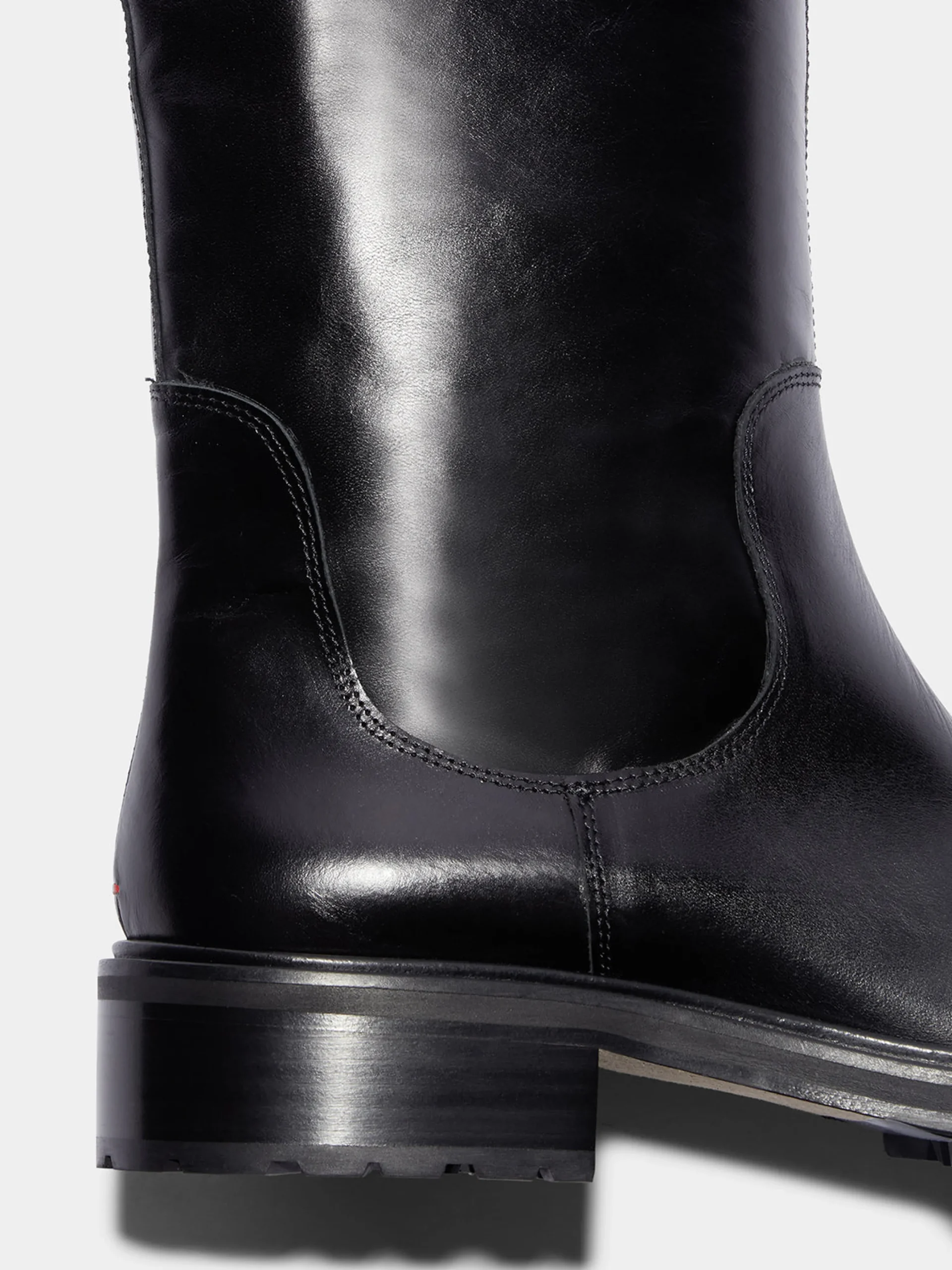 Fashion Aeyde Henry Leather Knee-High Boots Black Calf