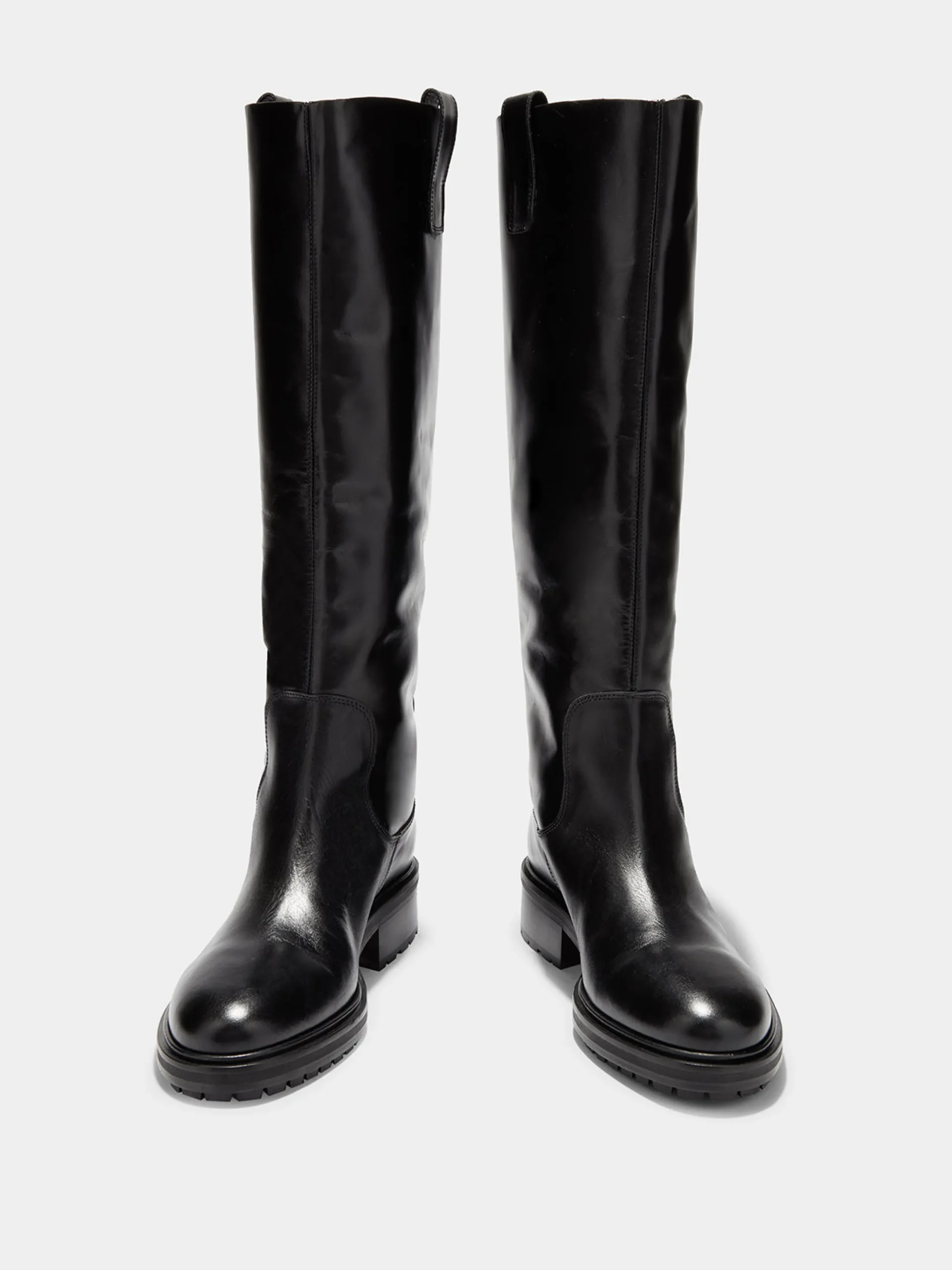Fashion Aeyde Henry Leather Knee-High Boots Black Calf
