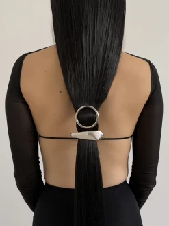 Fashion Aeyde Hera Palladium-Plated Hair Clip Palladium Plated