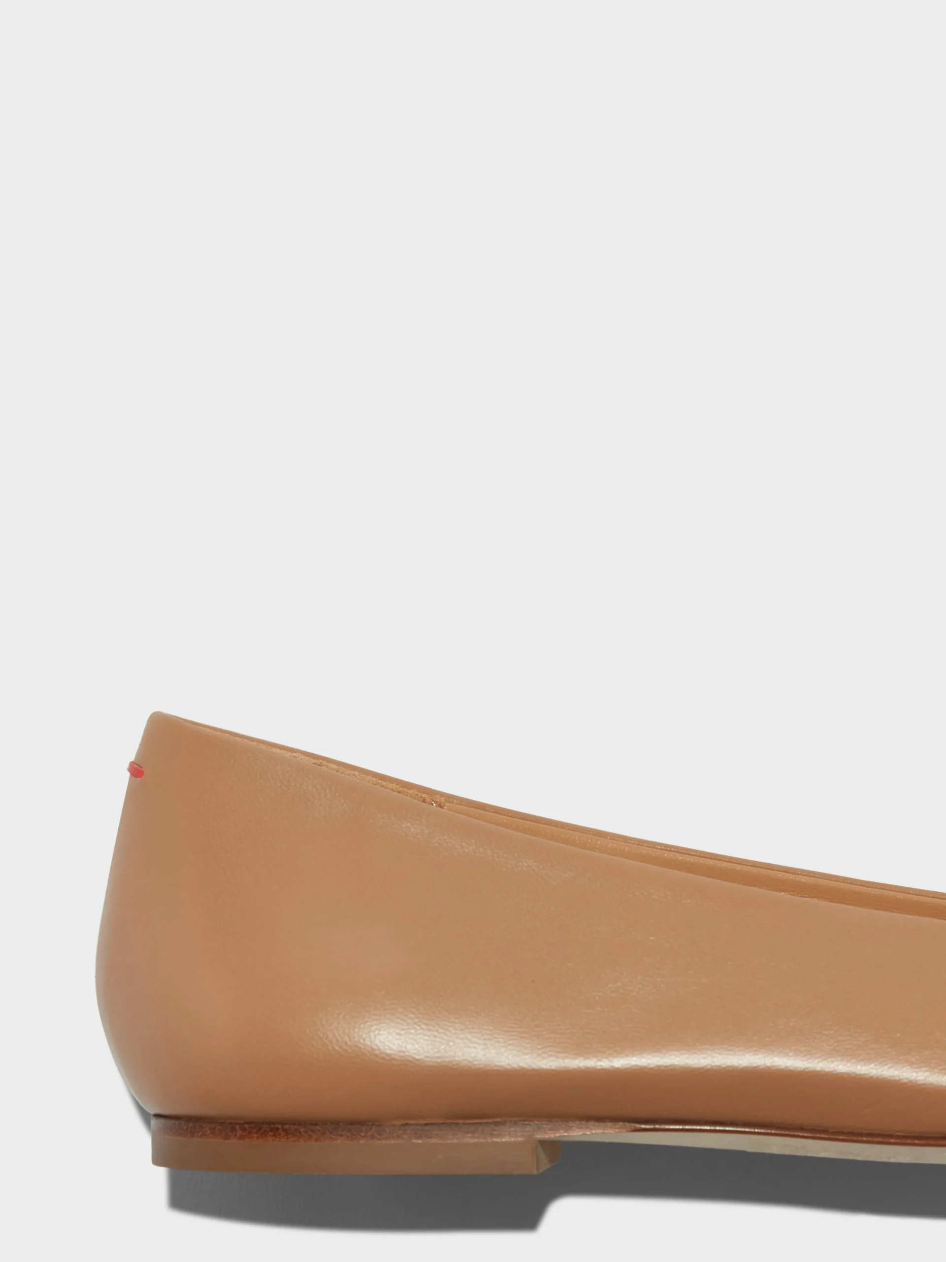 Outlet Aeyde Ida Leather Ballet Flats Hazelnut Nappa