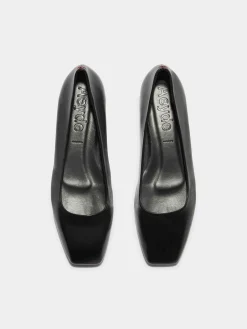 Discount Aeyde Ida Leather Ballet Flats Black Nappa