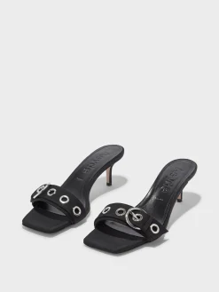 Online Aeyde Ilvy Eyelet Grosgrain Mules Grosgrain Black