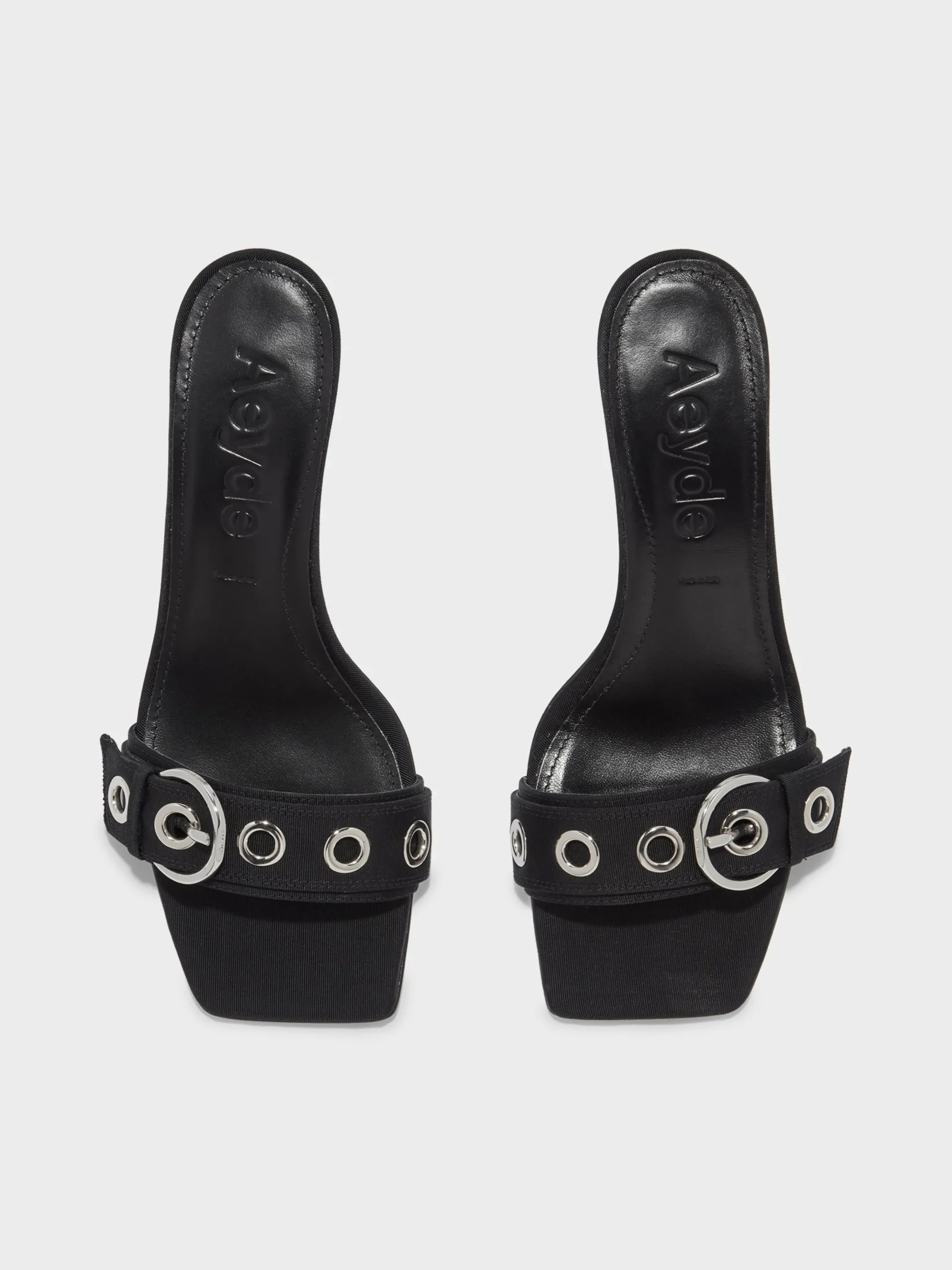 Online Aeyde Ilvy Eyelet Grosgrain Mules Grosgrain Black