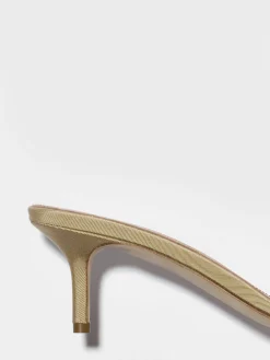 Discount Aeyde Ilvy Eyelet Grosgrain Mules Grosgrain Latte