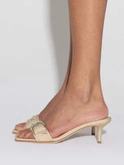 Discount Aeyde Ilvy Eyelet Grosgrain Mules Grosgrain Latte