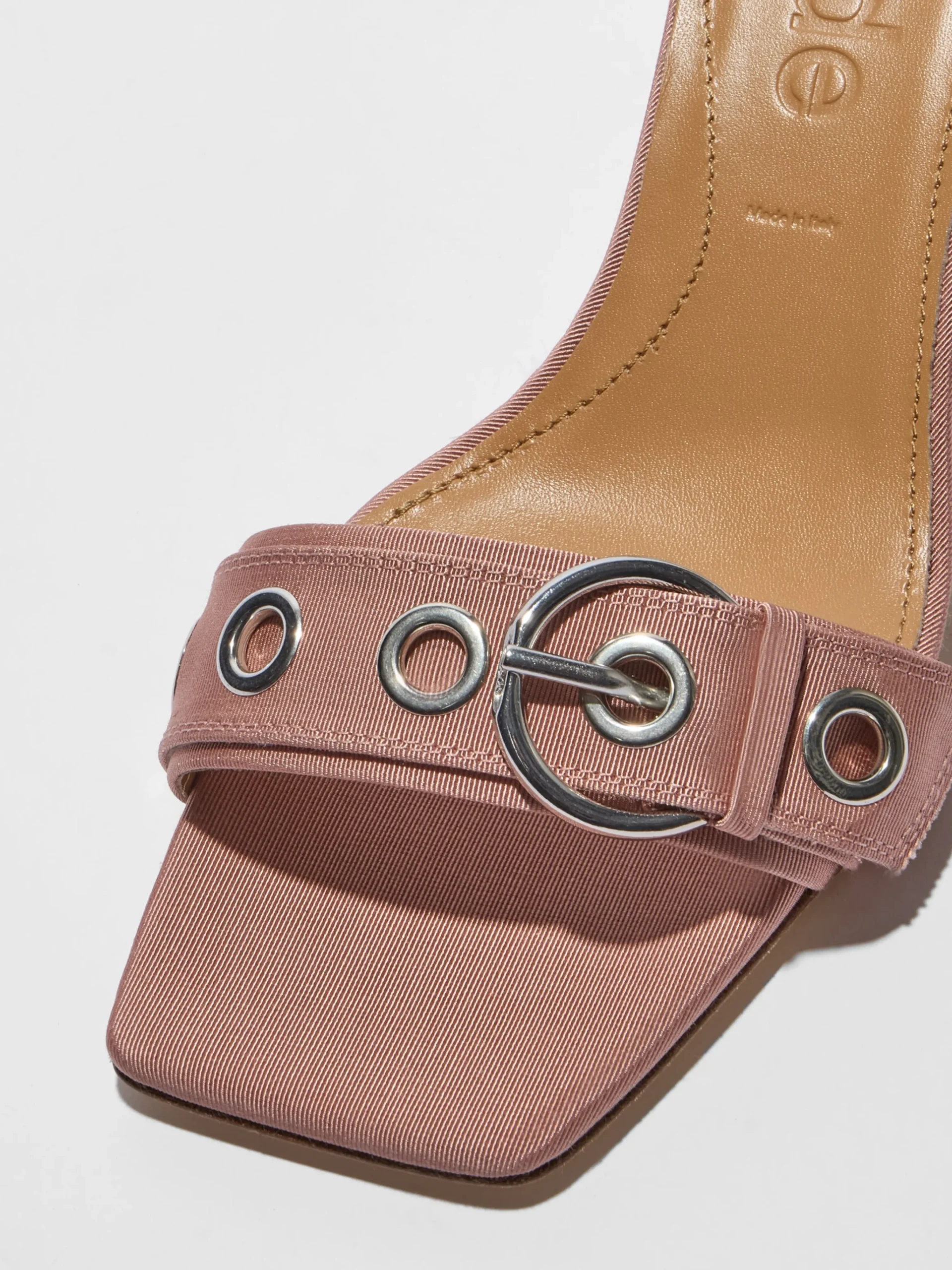 Sale Aeyde Ilvy Eyelet Grosgrain Mules Grosgrain Coral