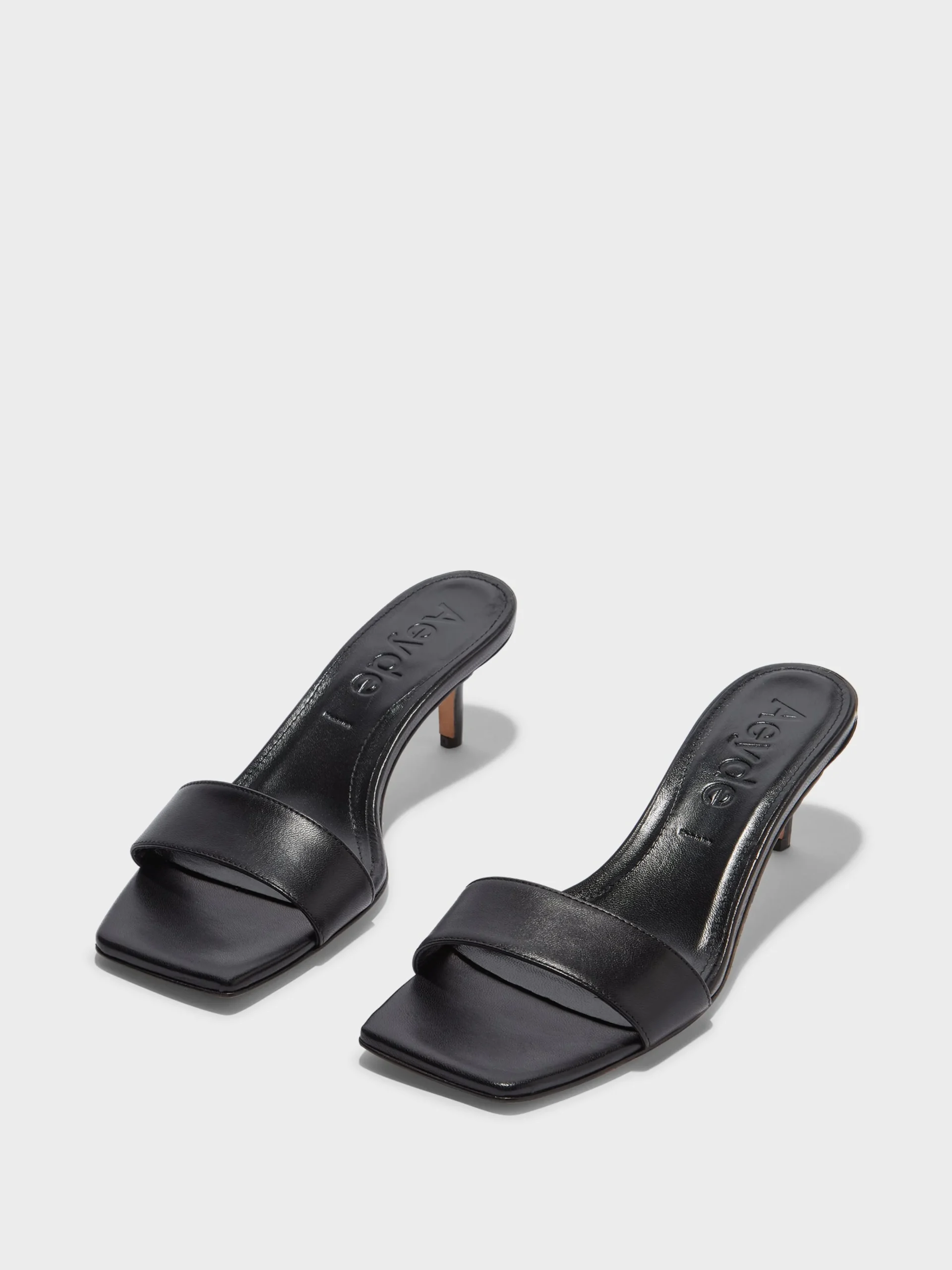 Fashion Aeyde Ilvy Leather Mules Black Nappa