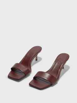Sale Aeyde Ilvy Leather Mules Port Nappa
