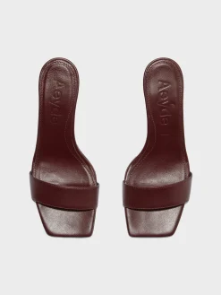 Sale Aeyde Ilvy Leather Mules Port Nappa