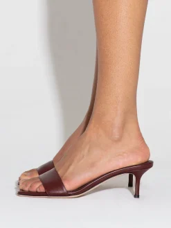 Sale Aeyde Ilvy Leather Mules Port Nappa