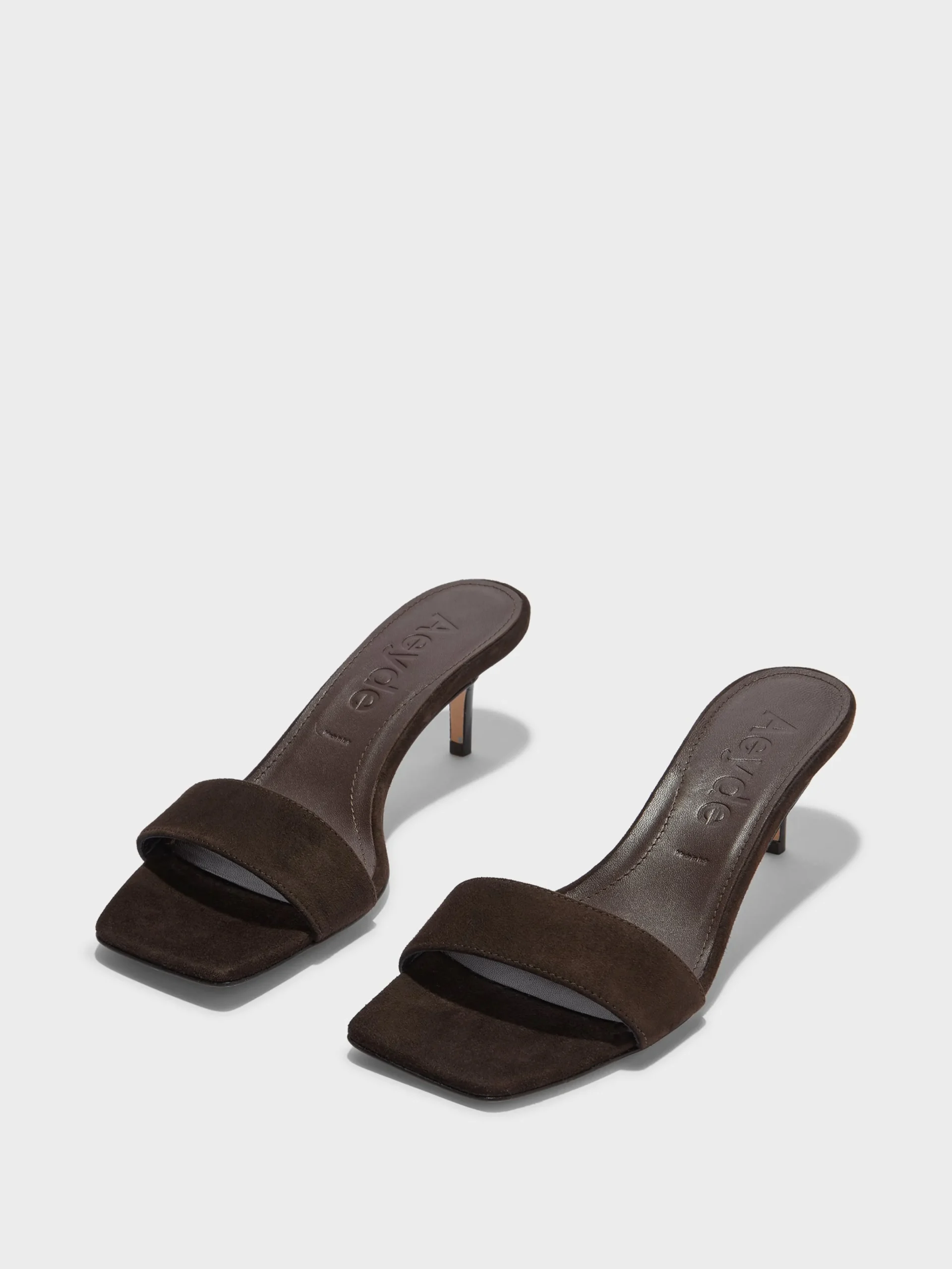 Clearance Aeyde Ilvy Suede Mules Moka Suede