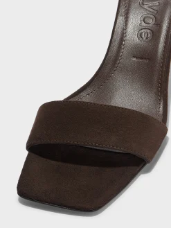 Clearance Aeyde Ilvy Suede Mules Moka Suede