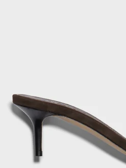 Clearance Aeyde Ilvy Suede Mules Moka Suede