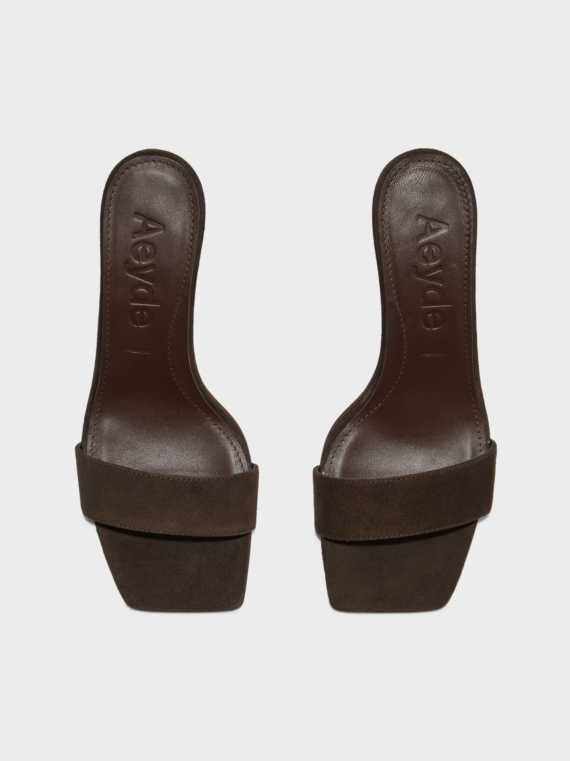 Clearance Aeyde Ilvy Suede Mules Moka Suede