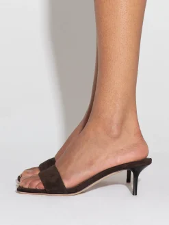 Clearance Aeyde Ilvy Suede Mules Moka Suede