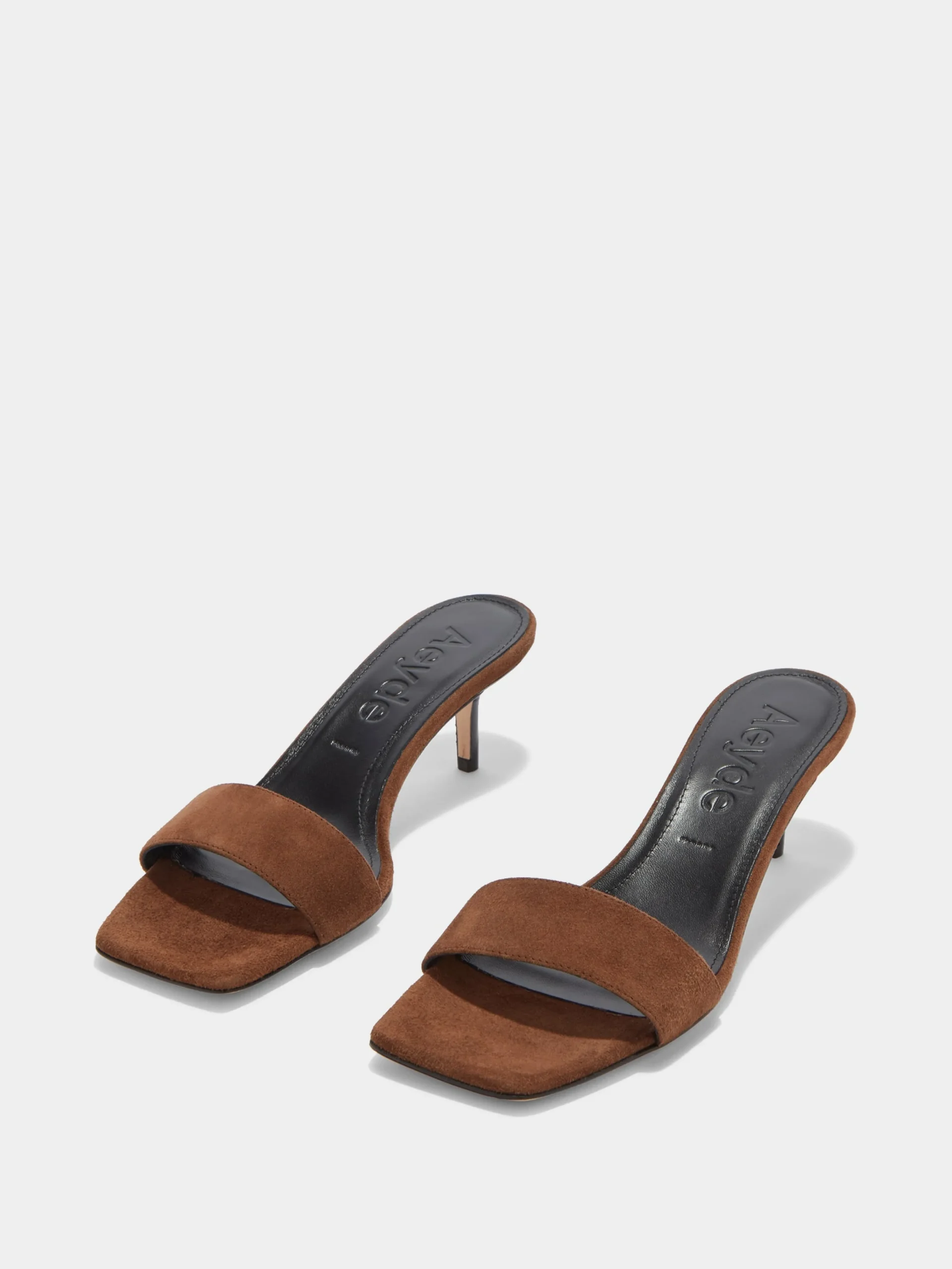 Fashion Aeyde Ilvy Suede Mules Brown