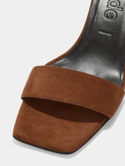 Fashion Aeyde Ilvy Suede Mules Brown