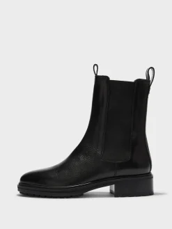 Best Aeyde Jack Leather Chelsea Boots Black Calf