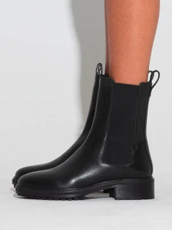 Best Aeyde Jack Leather Chelsea Boots Black Calf