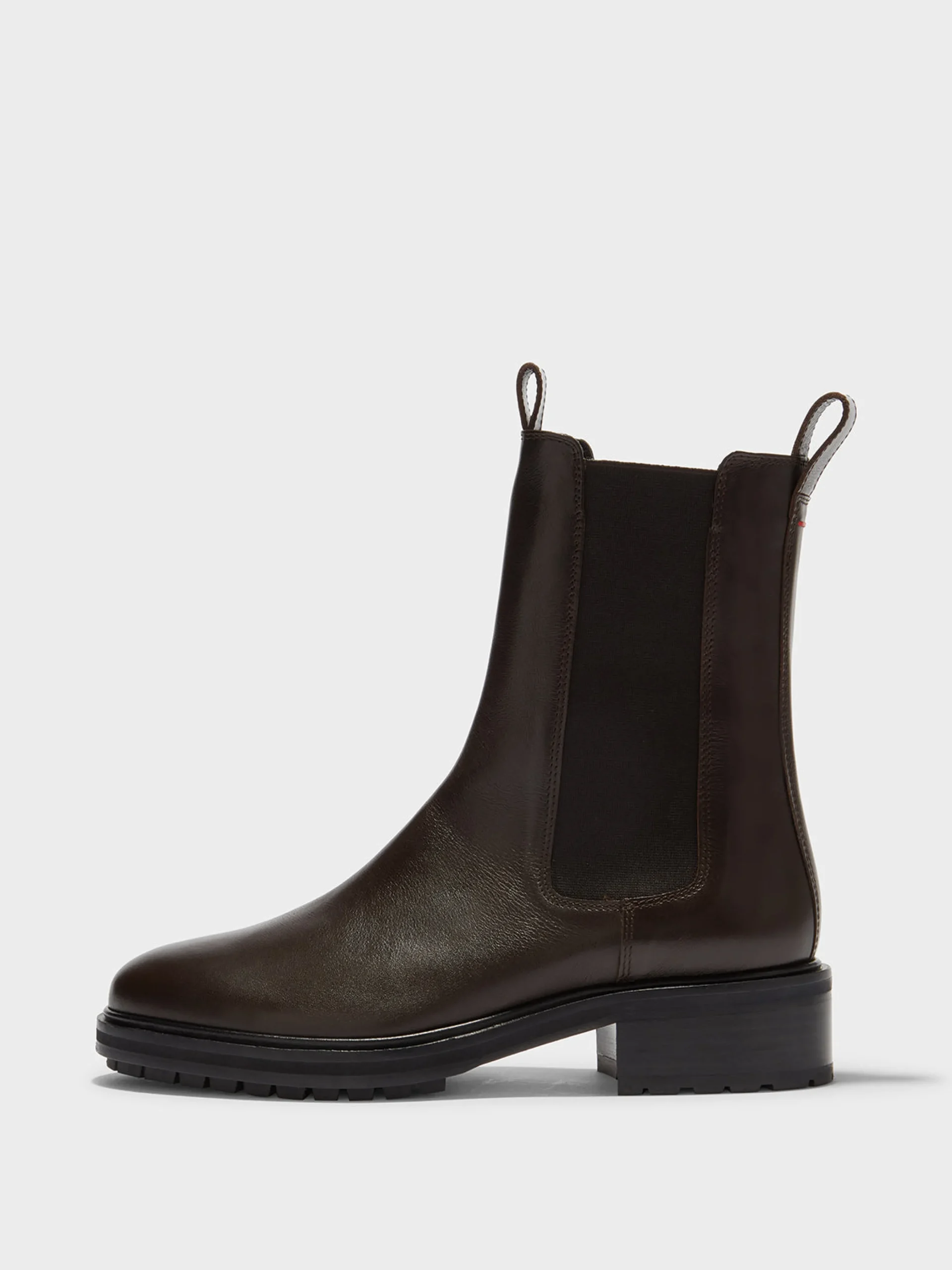 Clearance Aeyde Jack Leather Chelsea Boots Moka Calf