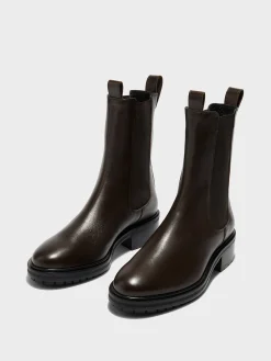 Clearance Aeyde Jack Leather Chelsea Boots Moka Calf