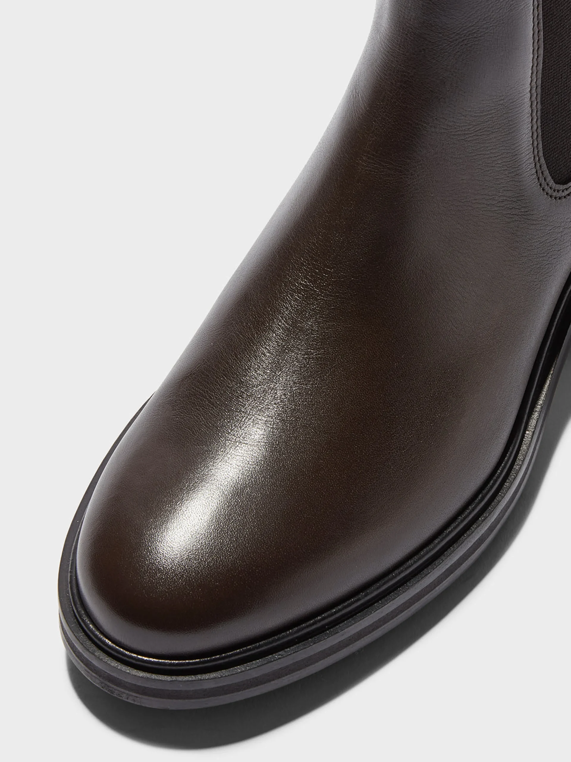 Clearance Aeyde Jack Leather Chelsea Boots Moka Calf