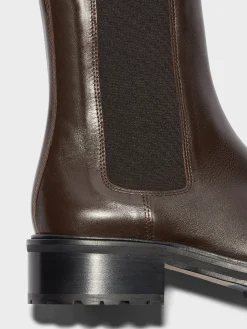 Clearance Aeyde Jack Leather Chelsea Boots Moka Calf