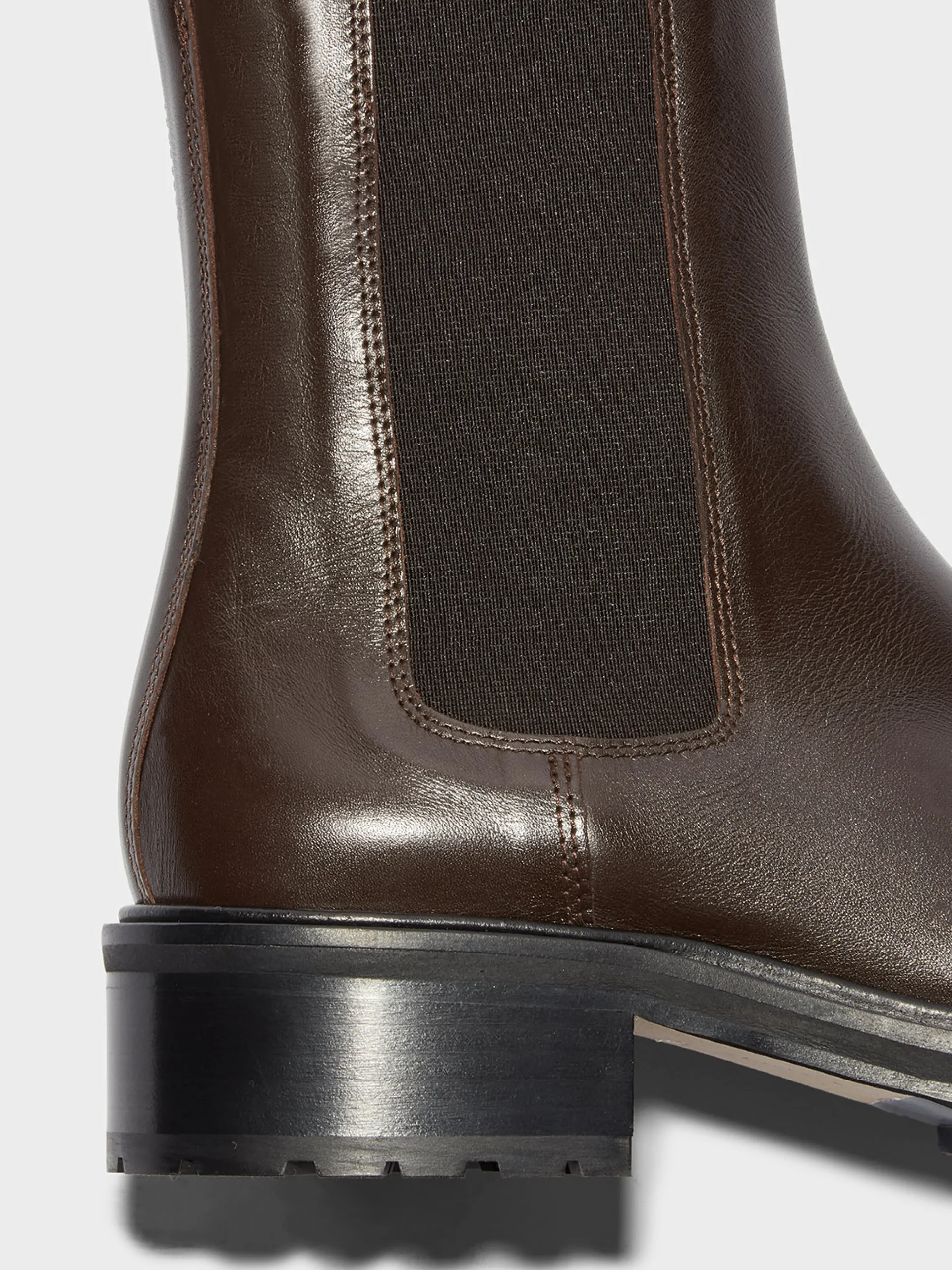 Clearance Aeyde Jack Leather Chelsea Boots Moka Calf
