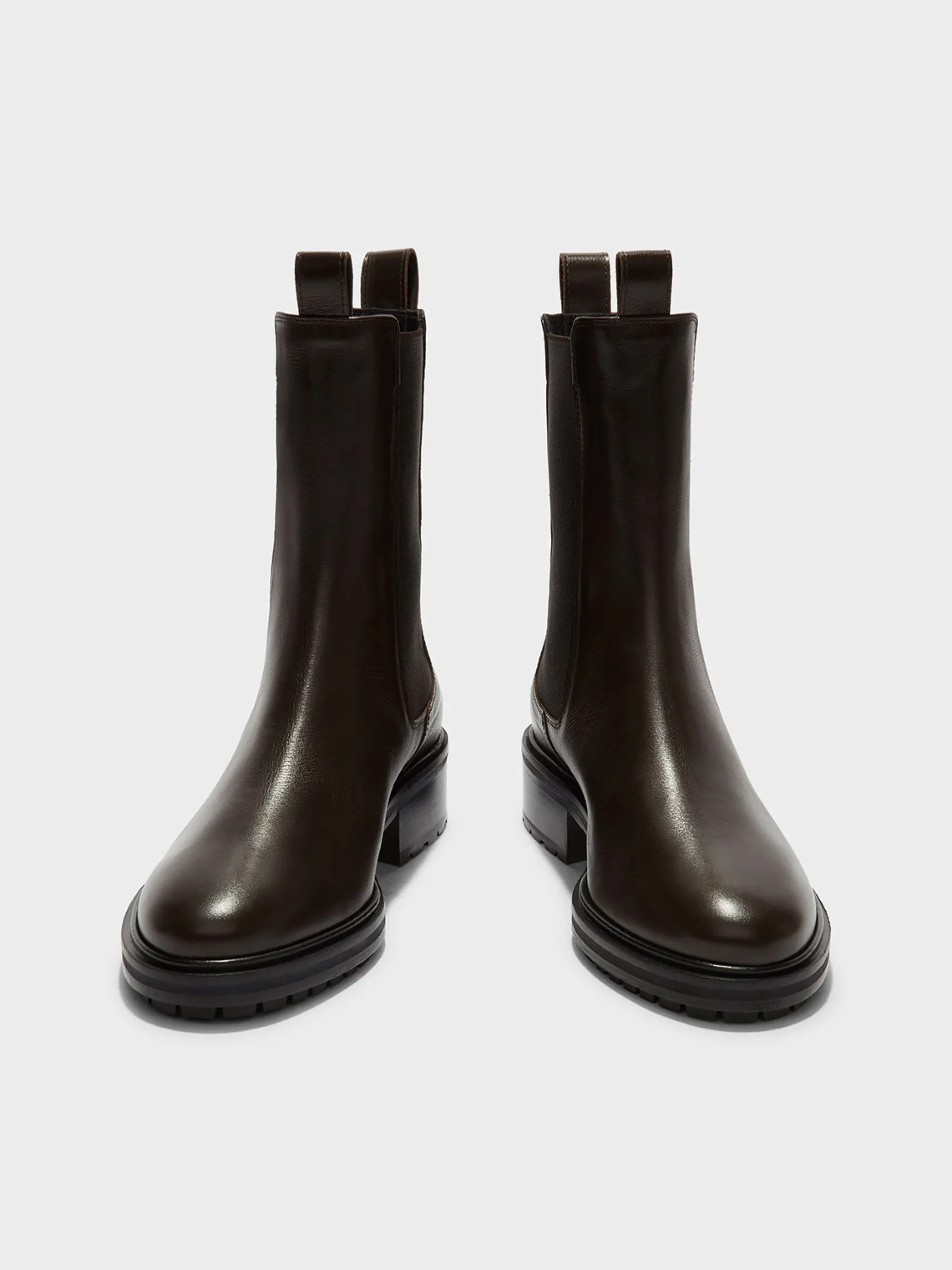Clearance Aeyde Jack Leather Chelsea Boots Moka Calf