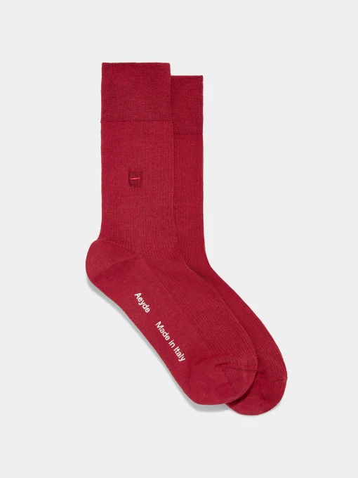 Best Aeyde Jamie Cotton Socks Cranberry
