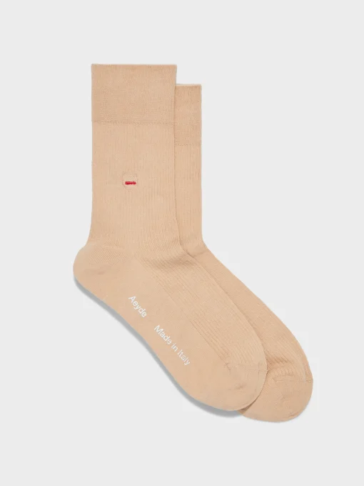 Discount Aeyde Jamie Cotton Socks Latte