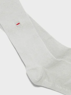Hot Aeyde Jay Cotton Knee-High Socks Silver Cotton