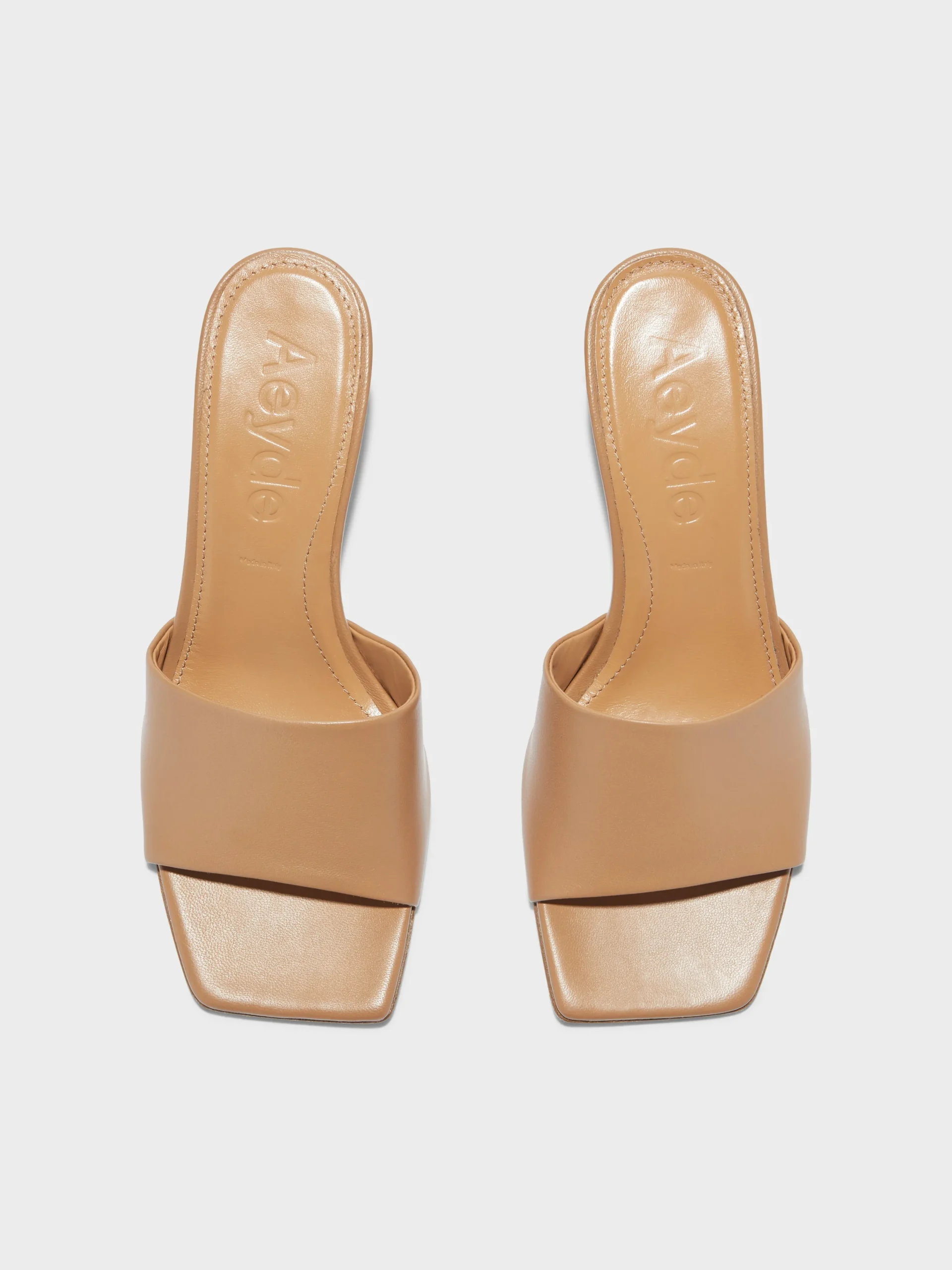 Best Aeyde Jeanie Leather Sandals Hazelnut Nappa