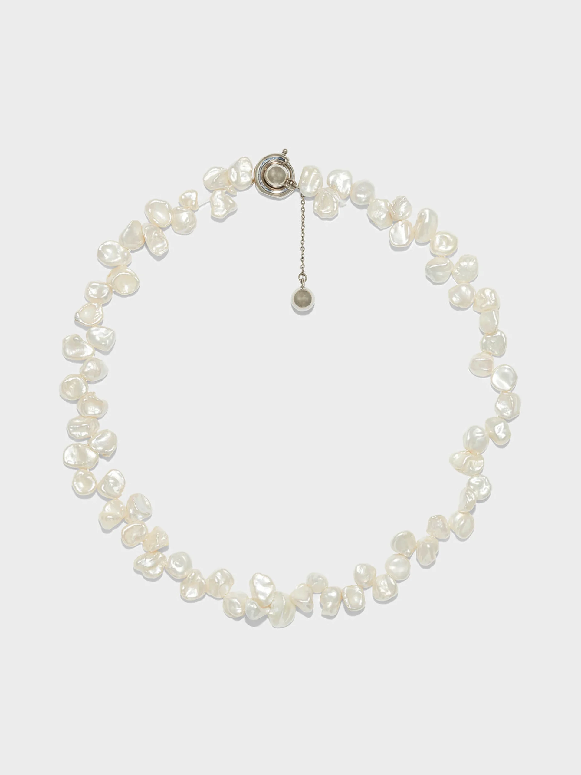 Online Aeyde Joss Pearl and Palladium-Plated Necklace Palladium/Pearl