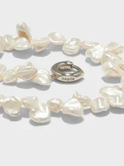 Online Aeyde Joss Pearl and Palladium-Plated Necklace Palladium/Pearl