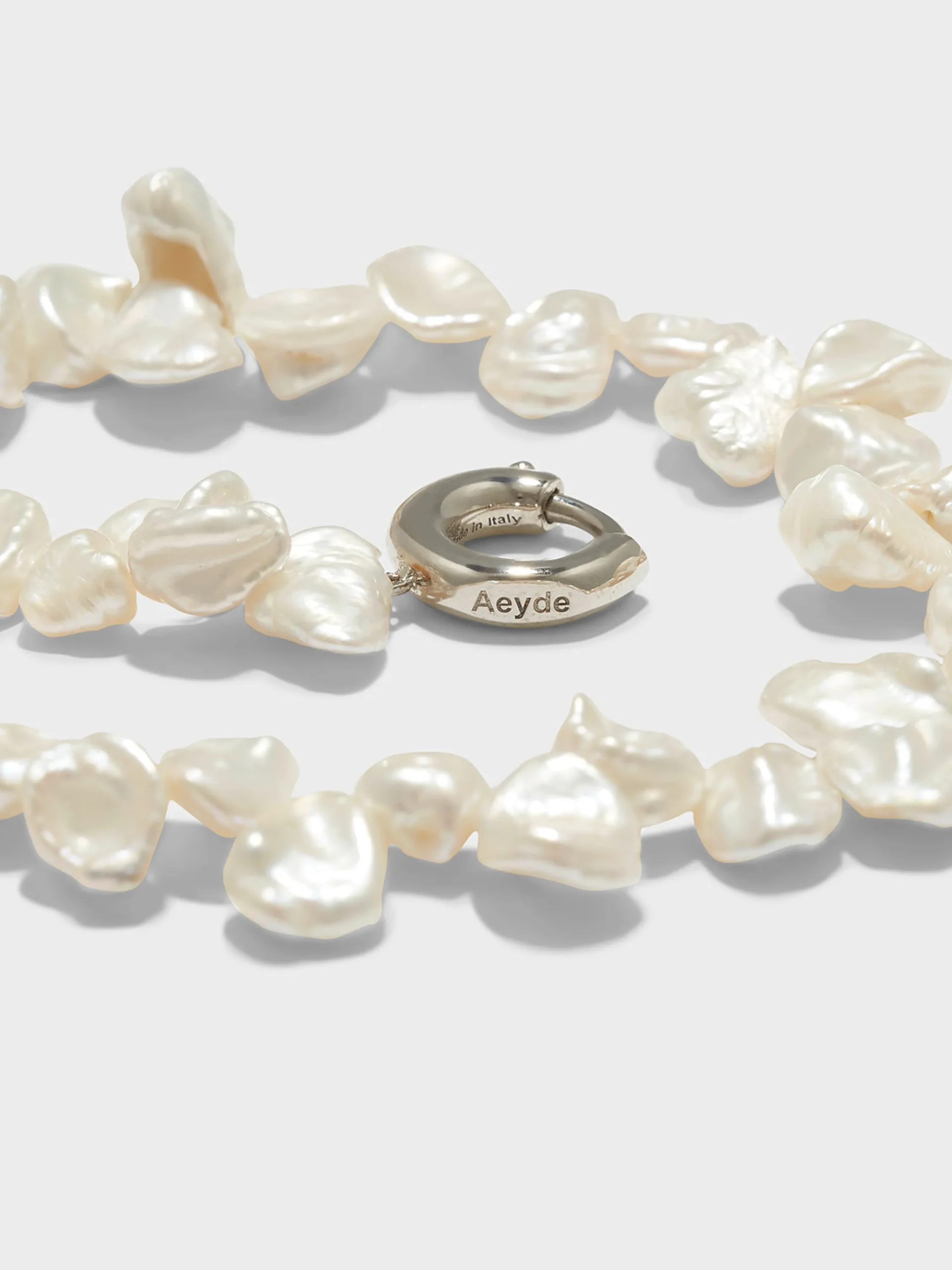 Online Aeyde Joss Pearl and Palladium-Plated Necklace Palladium/Pearl