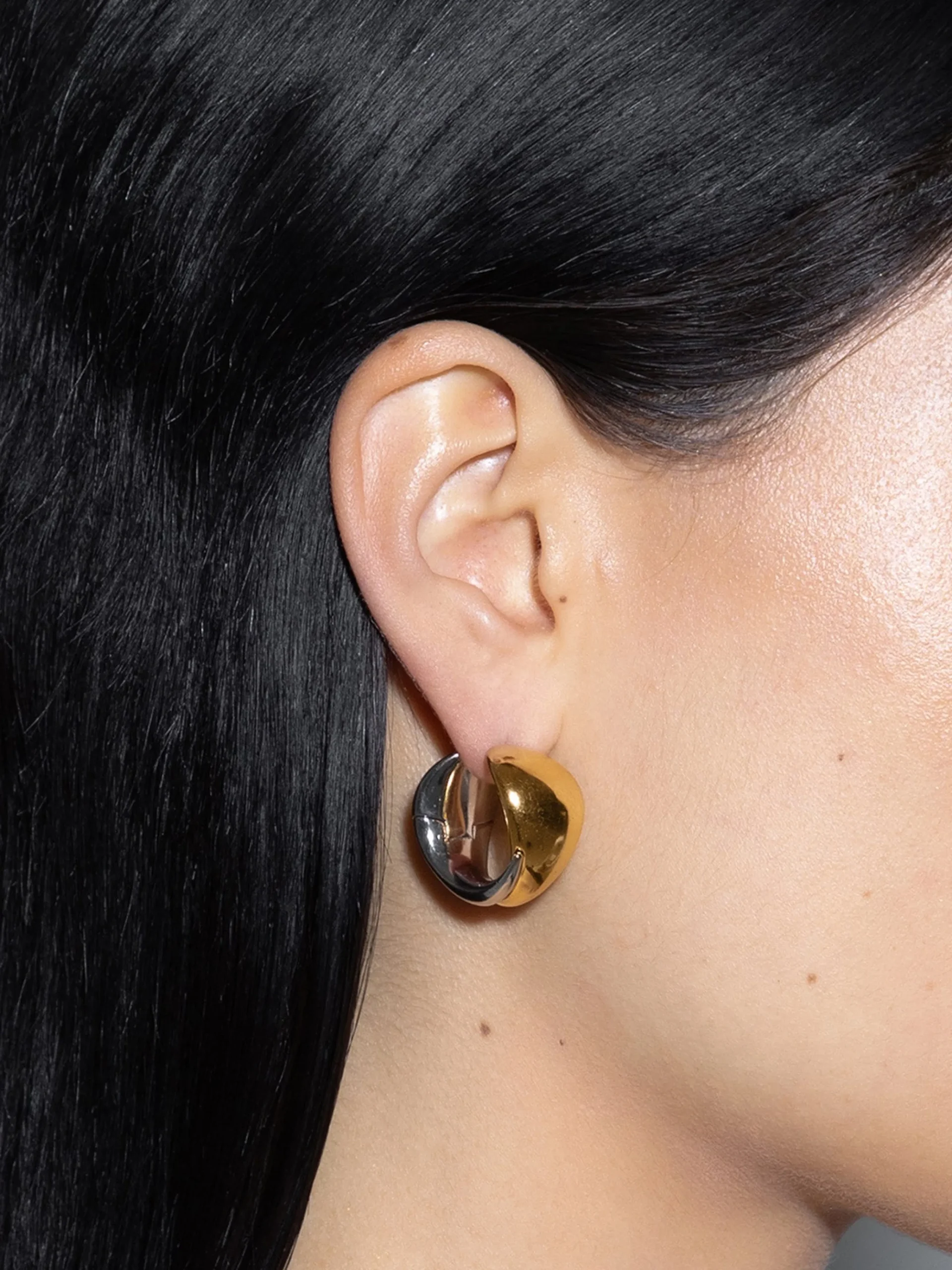 New Aeyde Junior Medium 18kt Gold and Palladium-Plated Earrings 18k Gold Plated/Palladium Plated