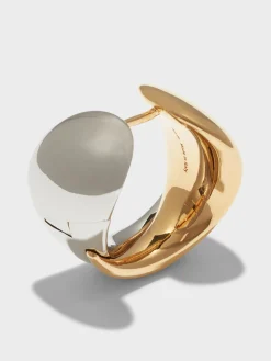 New Aeyde Junior Small 18kt Gold and Palladium-Plated Earrings 18k Gold Plated/Palladium Plated