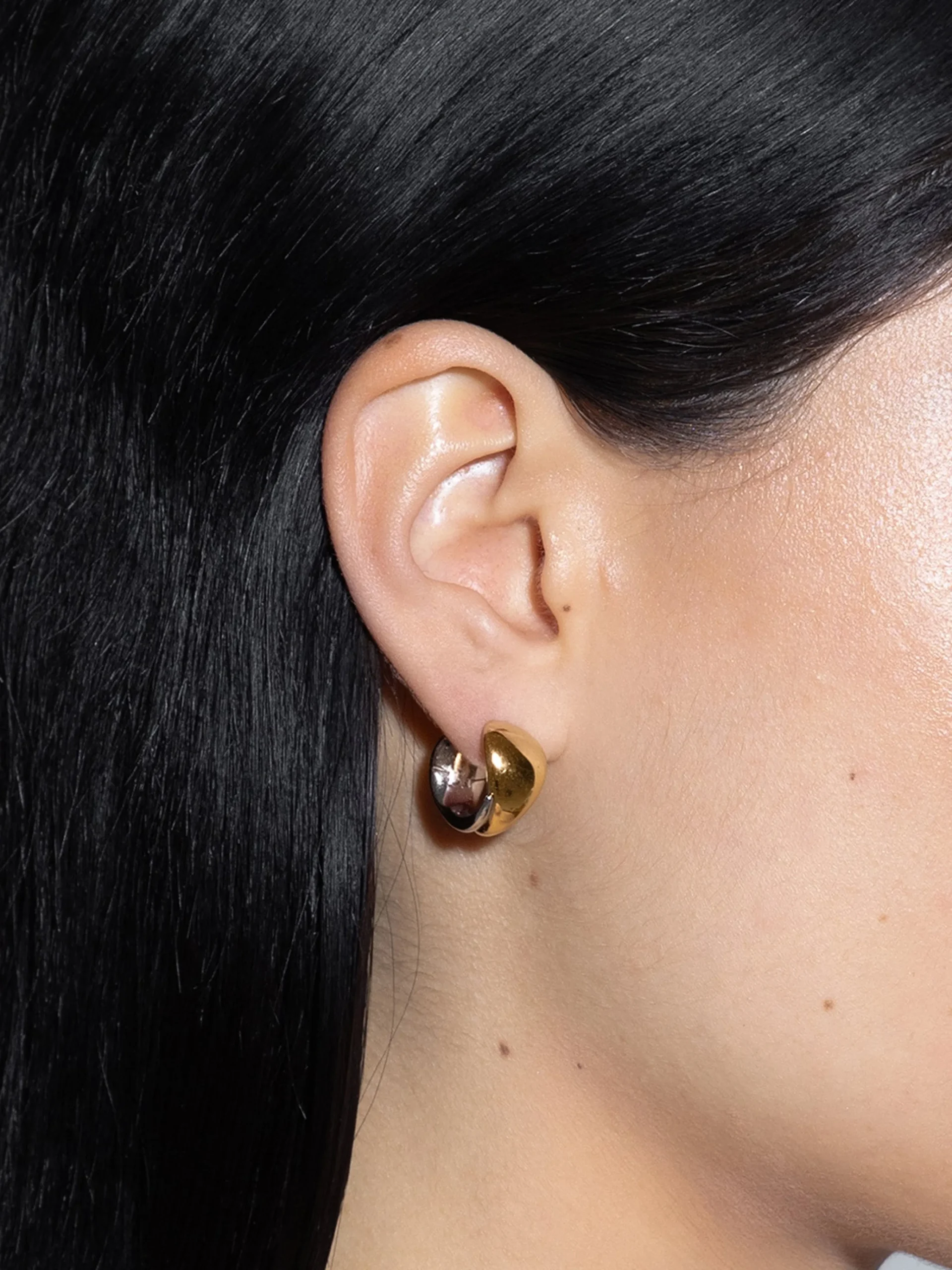 New Aeyde Junior Small 18kt Gold and Palladium-Plated Earrings 18k Gold Plated/Palladium Plated