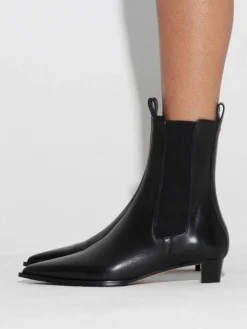 Sale Aeyde Kiki Leather Chelsea Boots Black Calf