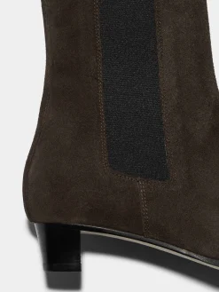 New Aeyde Kiki Suede Chelsea Boots Moka Suede